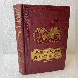 WORLD SCOPE ENCYCLOPEDIA Unabridged Volume 3 and 4 Vintage Hardcover Book 1946
